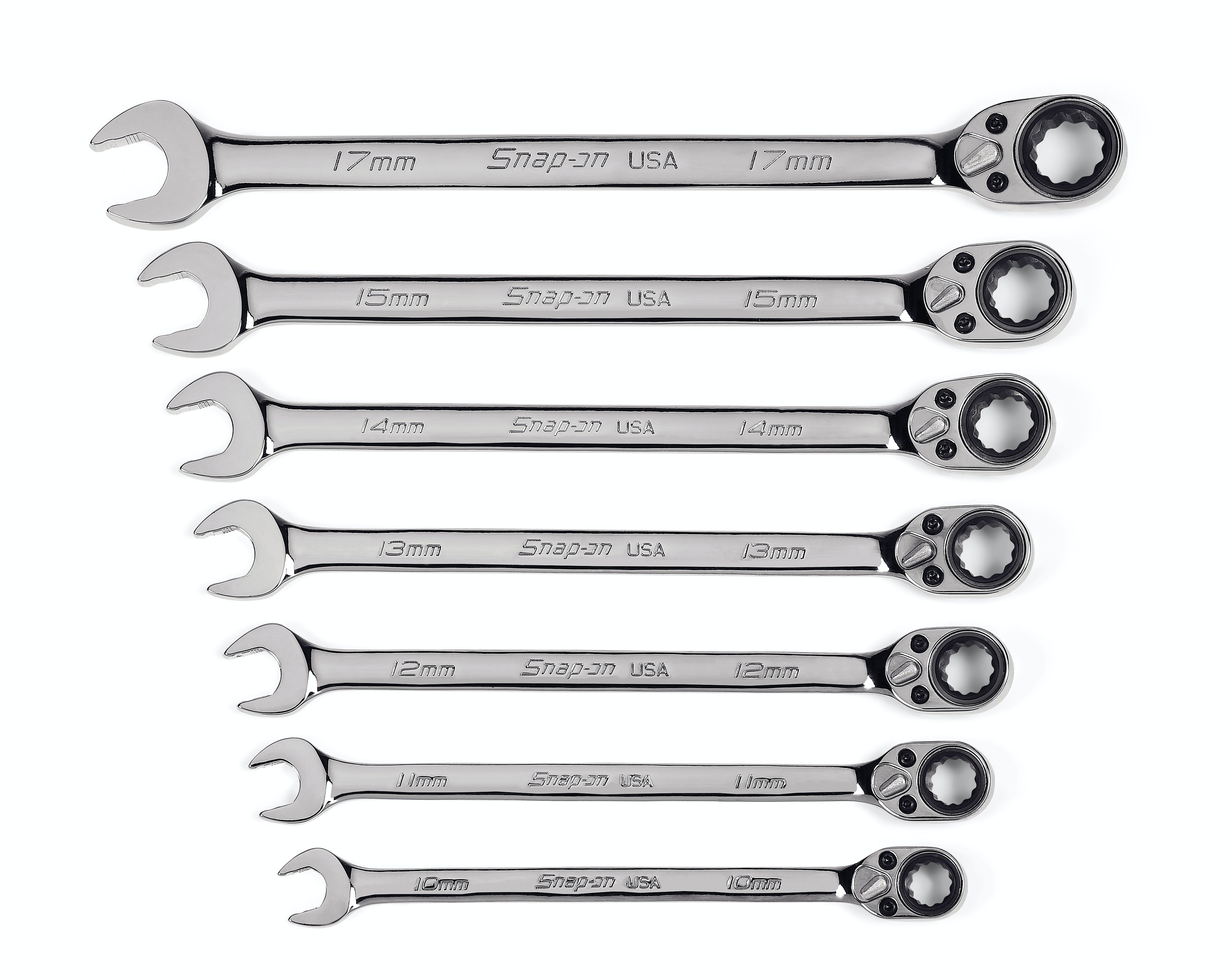 7 pc 12-Point Metric Flank Drive® Plus Reversible Ratcheting Combination Wrench Set | SOXRRM707A 7 pc 12-Point Metric Flank Drive® Plus Reversible Ratcheting Combination Wrench Set | SOXRRM707A